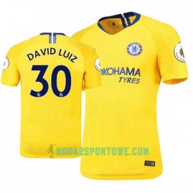 Koszulka Chelsea David Luiz 30 Wyjazdowe Stroje Piłkarskie 2018-2019 Krótki Rękaw